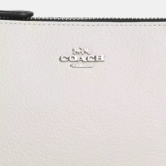 Coach Nolita 19 Shoulder/clutch/wristlet bag silver/chalk black. NWT - Picture 4 of 7